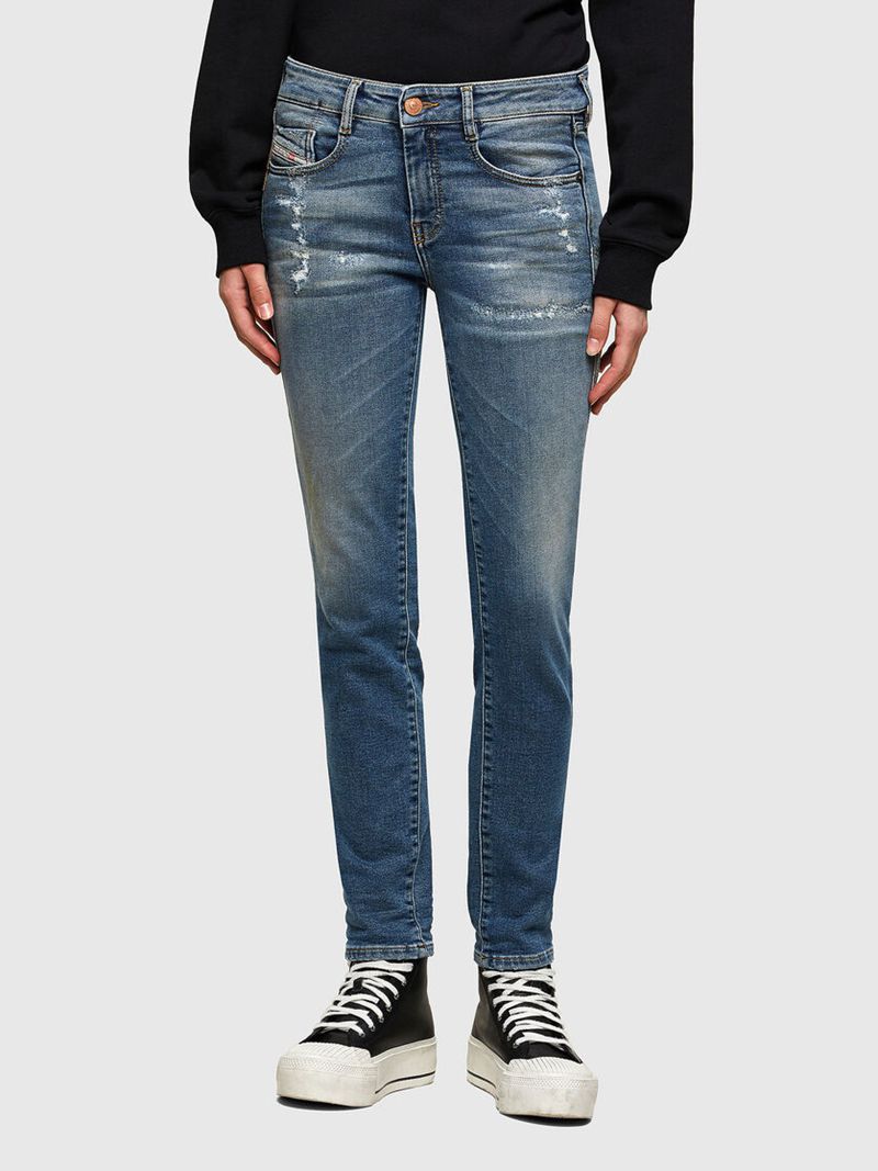 Joggjeans Diesel D-Ollies Slim 069uw Mulher - Azuis TMDUW-7586